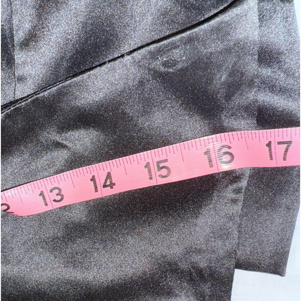 Y2K BLACK SATIN SEQUIN shorts romper party outfit women’s size large - Picture 13 of 13